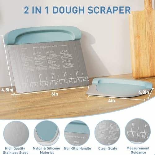 2 IN 1 Upgrade Bench Scraper