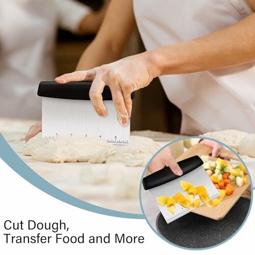 Ecavria Premium Stainless Steel Dough Scraper Set