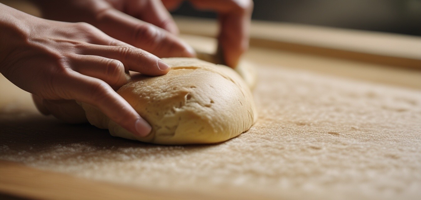 Scoring dough with a bread lame